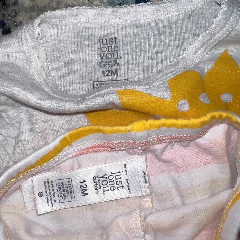 Carter's Girl Pajama Set Bundle Size 12 Months - Picture 6 of 8